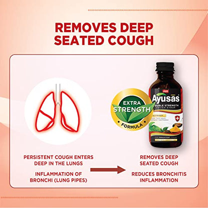 Sapat Ayusas Double Strength Cough Syrup,  (100ml - Pack of 2)