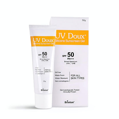 UvDoux Face & Body Sunscreen gel with SPF 50 PA+++ in Matte Finish and Oil Free Formula| Water Resistant Sunscreen| Protection against UVA/UVB Rays (100 GM)