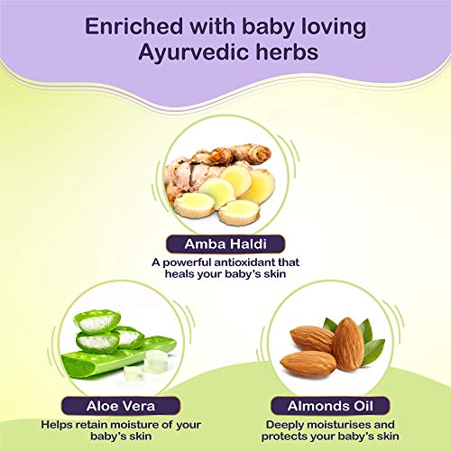 Dabur Baby Soap: For Baby's Sensitive Skin with No Harmful Chemicals | Contains Aloe Vera & Almond Oil | Hypoallergenic & Dermatologically Tested with No Paraben & Phthalates - 75g (Pack of 4)