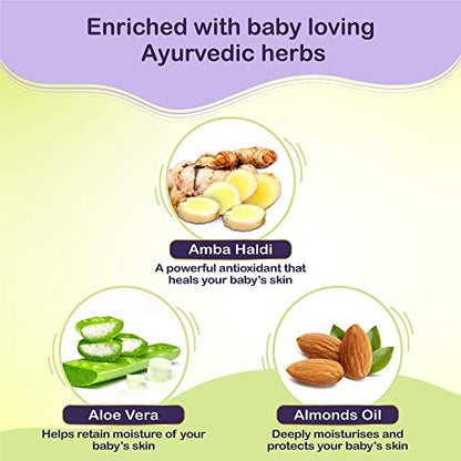 Dabur Baby Soap: For Baby's Sensitive Skin with No Harmful Chemicals | Contains Aloe Vera & Almond Oil | Hypoallergenic & Dermatologically Tested with No Paraben & Phthalates - 75g (Pack of 4)