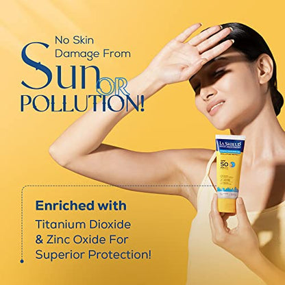 La Shield Pollution Protect Mineral Sunscreen Gel Spf 50,  50 gram