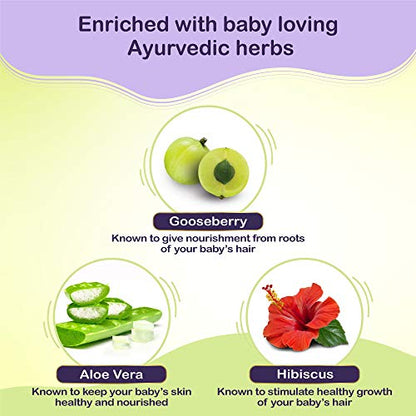 Dabur Baby Gentle Nourishing Shampoo with Ayurvedic herbs| 100% soap free | Dermatologically tested - 200 ml