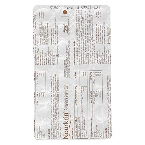 Nourkrin Woman Hair Growth 60 Tablets 1 Month Pack of 2