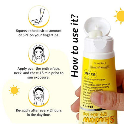 Fixderma Shadow SPF 30+ PA+++ Gel 75gm