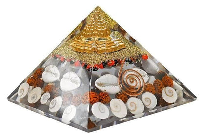 Gomti Chakra Original Shree Yantra Pyramid for Wealth and Prosperity Feng Shui vastu Items for Home for Good Luck Item Positive Energy Size 2.5-3 inch