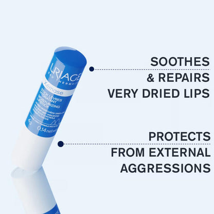 Uriage Xemose Lip Balm Shea Butter Vitamin C Dermat Recommended for Very Dry Sensitive Chapped Lips 4G