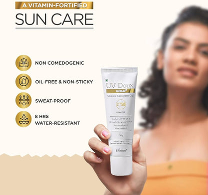 UV Doux gold silicone sunscreen gel 50g