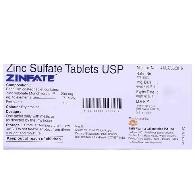 Zinfate Tablet 10's