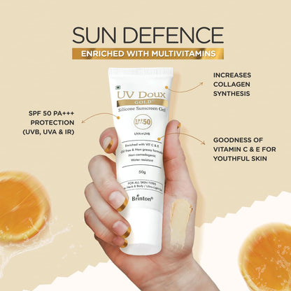 UV Doux gold silicone sunscreen gel 50g