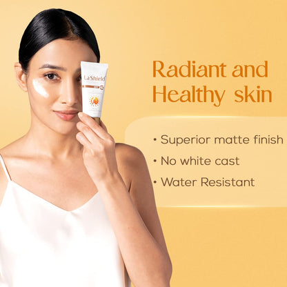 La Shield SPF 40 & PA+++ Mineral Based Sunscreen Gel | Suitable For All Skin Types, 50 Grams