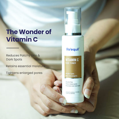 RE' EQUIL Vitamin C Face Liquid Toner for Hyperpigmentation Removal and Even Skin Tone with Hyaluronic Acid - 100ml