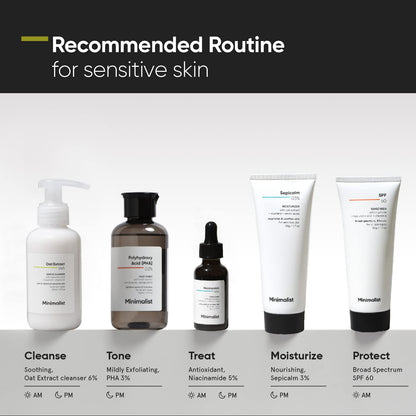 Minimalist Gentle Cleanser 6% Oat Extract For Sensitive Skin | Hydrating | Sulphate Free | Non-Drying | Non-Irritant | Gentle Face Wash With Hyaluronic Acid (120 ml)