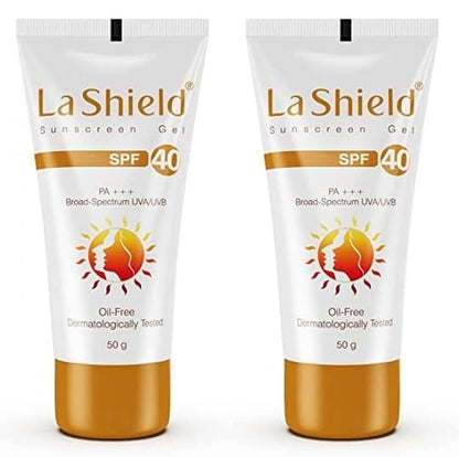 La Shield SPF 40 & PA+++ Mineral Based Sunscreen Gel | Suitable For All Skin Types, 50 Grams