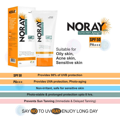 Noray sunscreen aqua gel 50g pack of 2