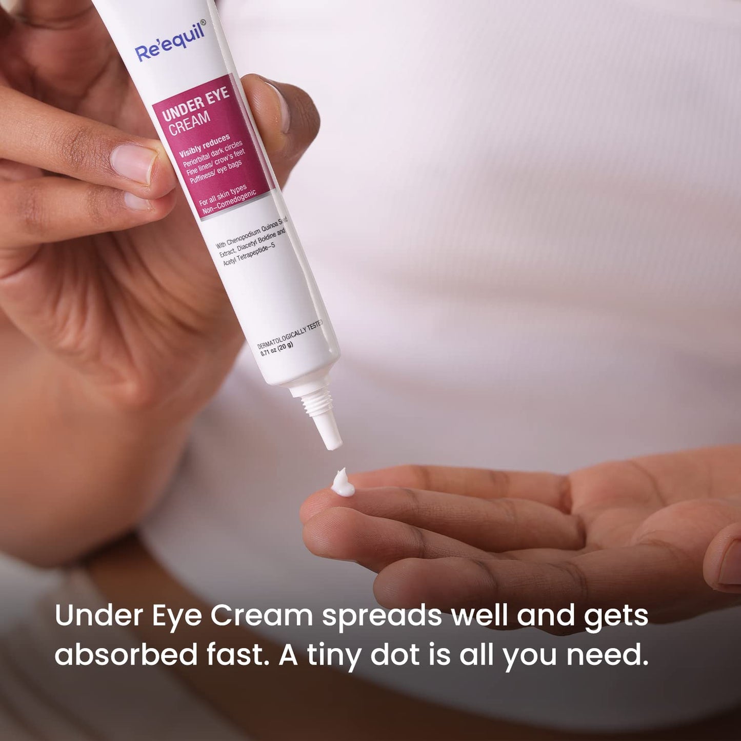 RE' EQUIL Under Eye Cream for Dark Circles, Wrinkles, Puffy Eyes, and for all skin types - 20g