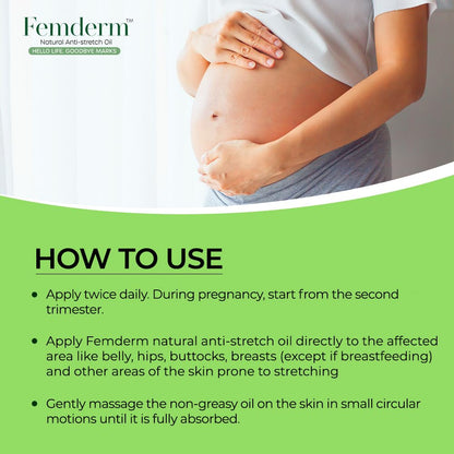 Femderm Natural Anti-Stretch Oil 100ml suitable for Stretch Marks | Scar Removal | Argan Oil