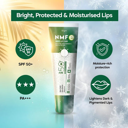 NMFe Brite Lip Care SPF 50 PA+++ | Brightening & Hydrating Lip Balm |10gm
