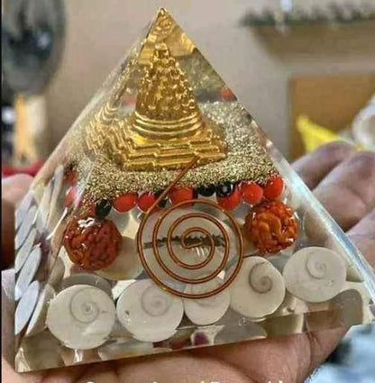 Gomti Chakra Original Shree Yantra Pyramid for Wealth and Prosperity Feng Shui vastu Items for Home for Good Luck Item Positive Energy Size 2.5-3 inch
