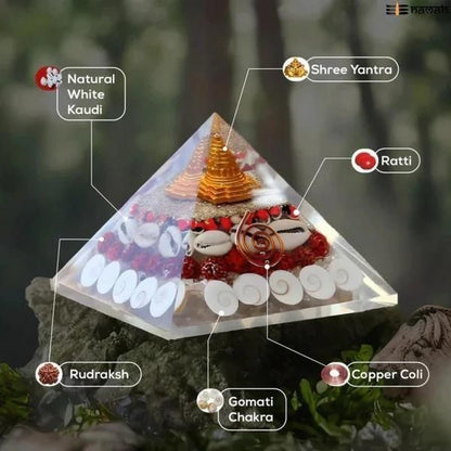 Gomti Chakra Original Shree Yantra Pyramid for Wealth and Prosperity Feng Shui vastu Items for Home for Good Luck Item Positive Energy Size 2.5-3 inch