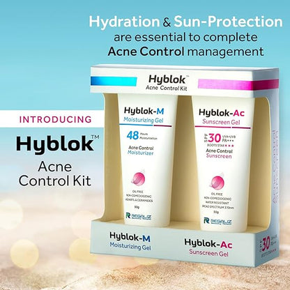 Regaliz Hyblok Acne Control Kit | Moisturzing Gel & Sunscreen Gel