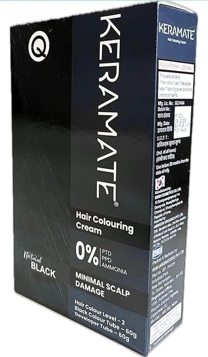 Klm keramate hair colouring cream natural black 60gm