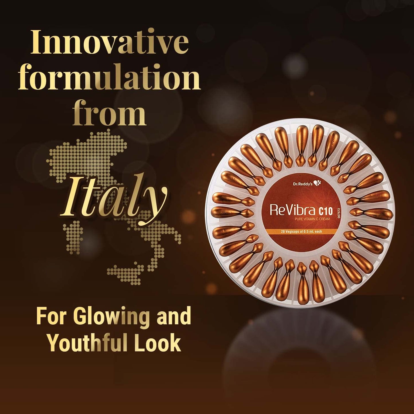 Revibra C10 Pure Vitamin C Cream, 28 Vegicaps Of 0.5Ml Each