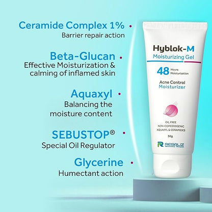 Regaliz Hyblok Acne Control Kit | Moisturzing Gel & Sunscreen Gel