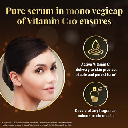 Revibra C10 Pure Vitamin C Cream, 28 Vegicaps Of 0.5Ml Each
