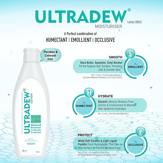 Vegetal Ultradew Moisturising Lotion for Very Dry and Itchy Skin- 150ml.