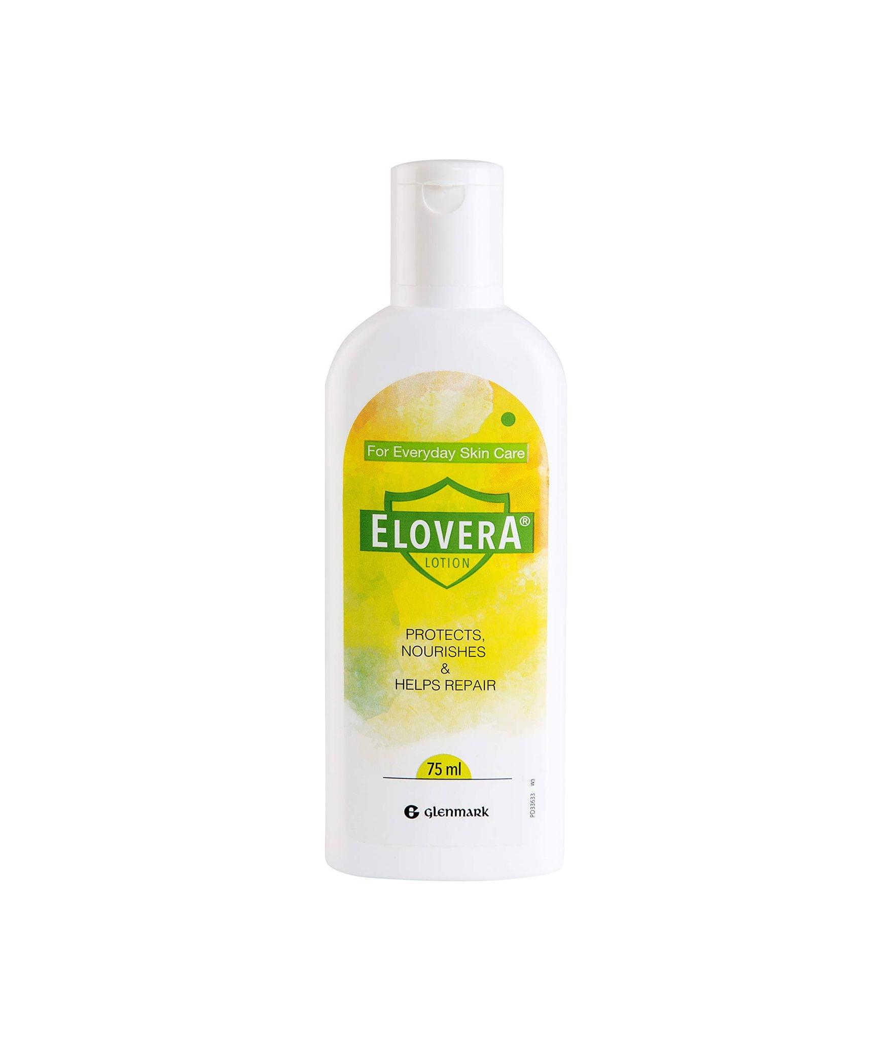 Elovera Lotion with Aloe Vera & Vitamin E I Intense Moisturising Formula I Hydrates and Makes Skin Soft and Healthy I Lightens Skin Blemishes I Non-Greasy I 75 ml KarissaKart