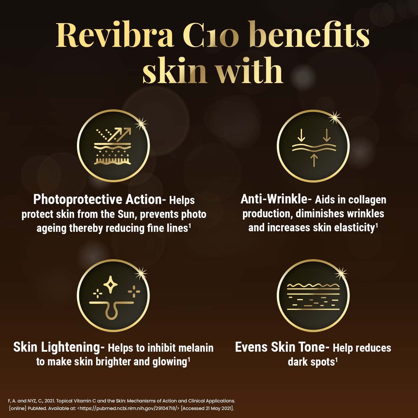 Revibra C10 Pure Vitamin C Cream, 28 Vegicaps Of 0.5Ml Each