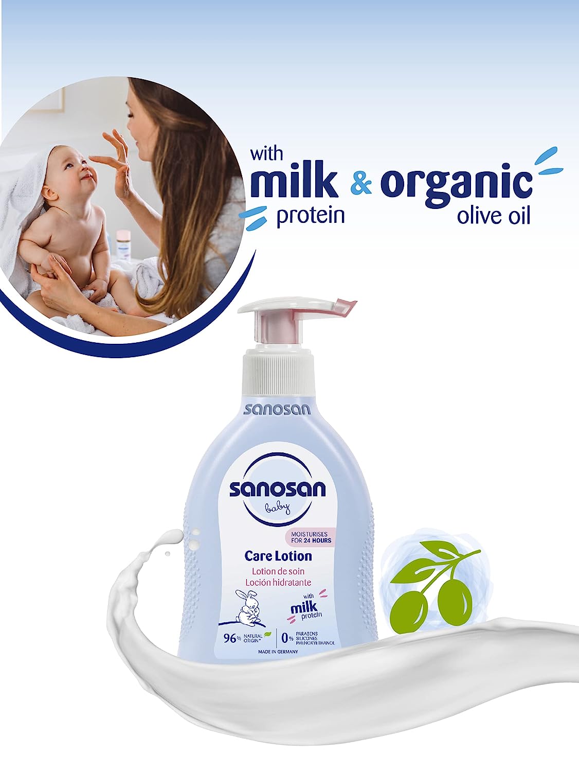 Sanosan baby care lotion 200 ml | glowderma