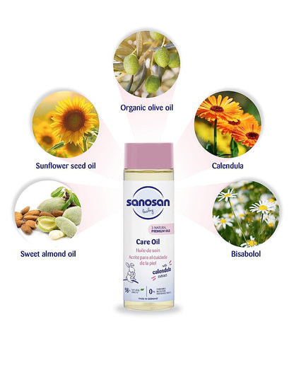 Sanosan baby care oil 200 ml | glowderma