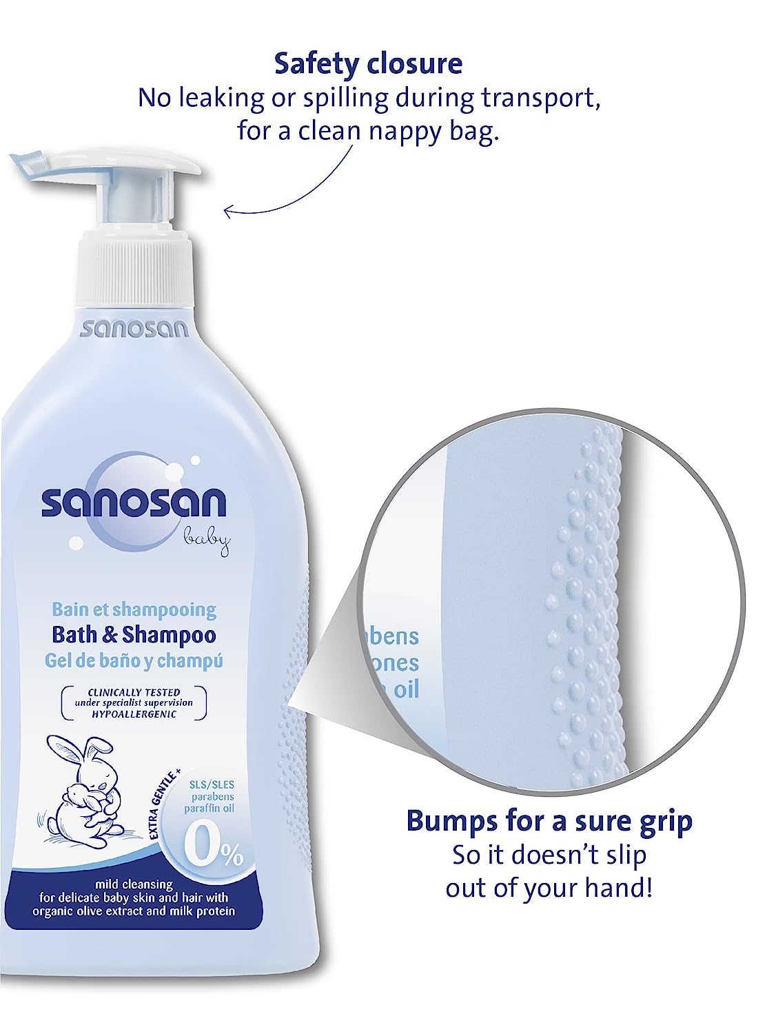 Sanosan Baby Bath Shampoo 500ml Glowderma