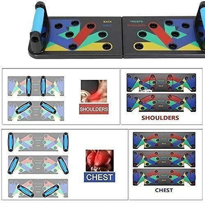 Push up Board for Men and Women 15 in 1 Push up Board for men and women PUSH UP BAR push up stand, pushup bars, gym equipment for men and women excersing equipment Chest Workout Equipment Black