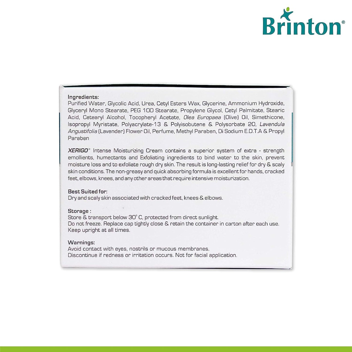 Xerigo Intense Skin Moisturizing Cream 50 gm | brinton