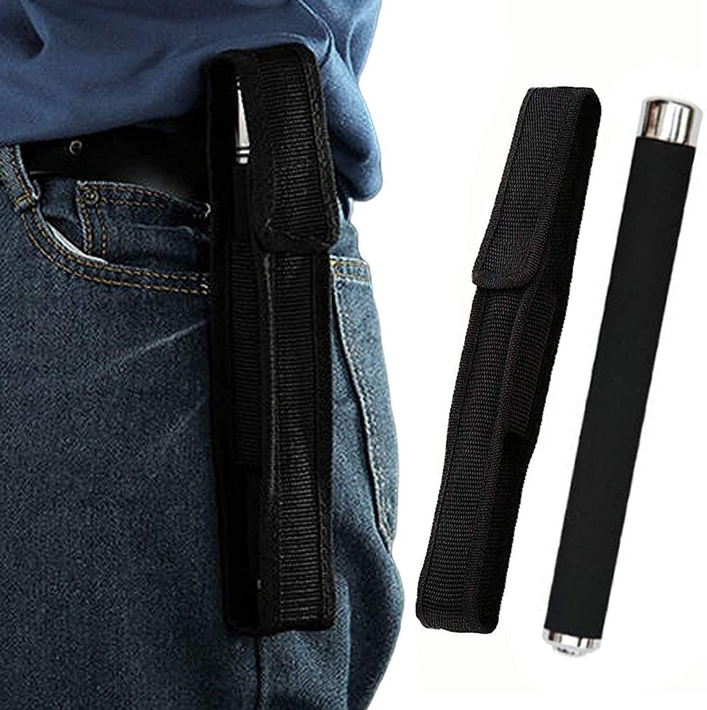Foldable Stick Tool with Nylon Bag Cover, Professional Multitool Comfortable Grip | Men & Women's - Pack of 1