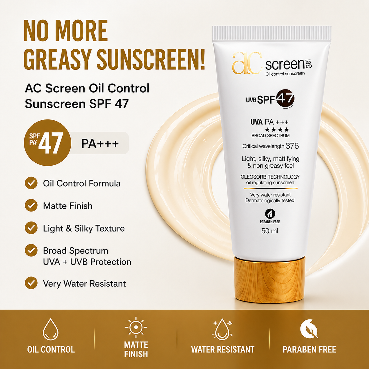 Ac Screen Sunscreen Gel, 50ml