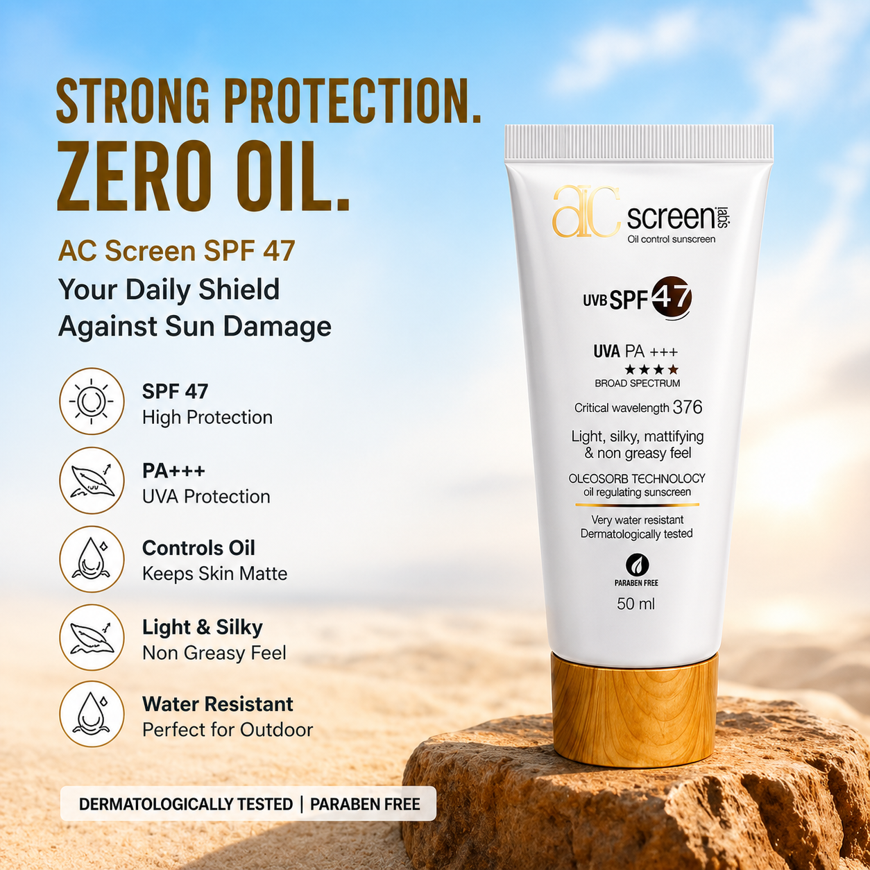 Ac Screen Sunscreen Gel, 50ml