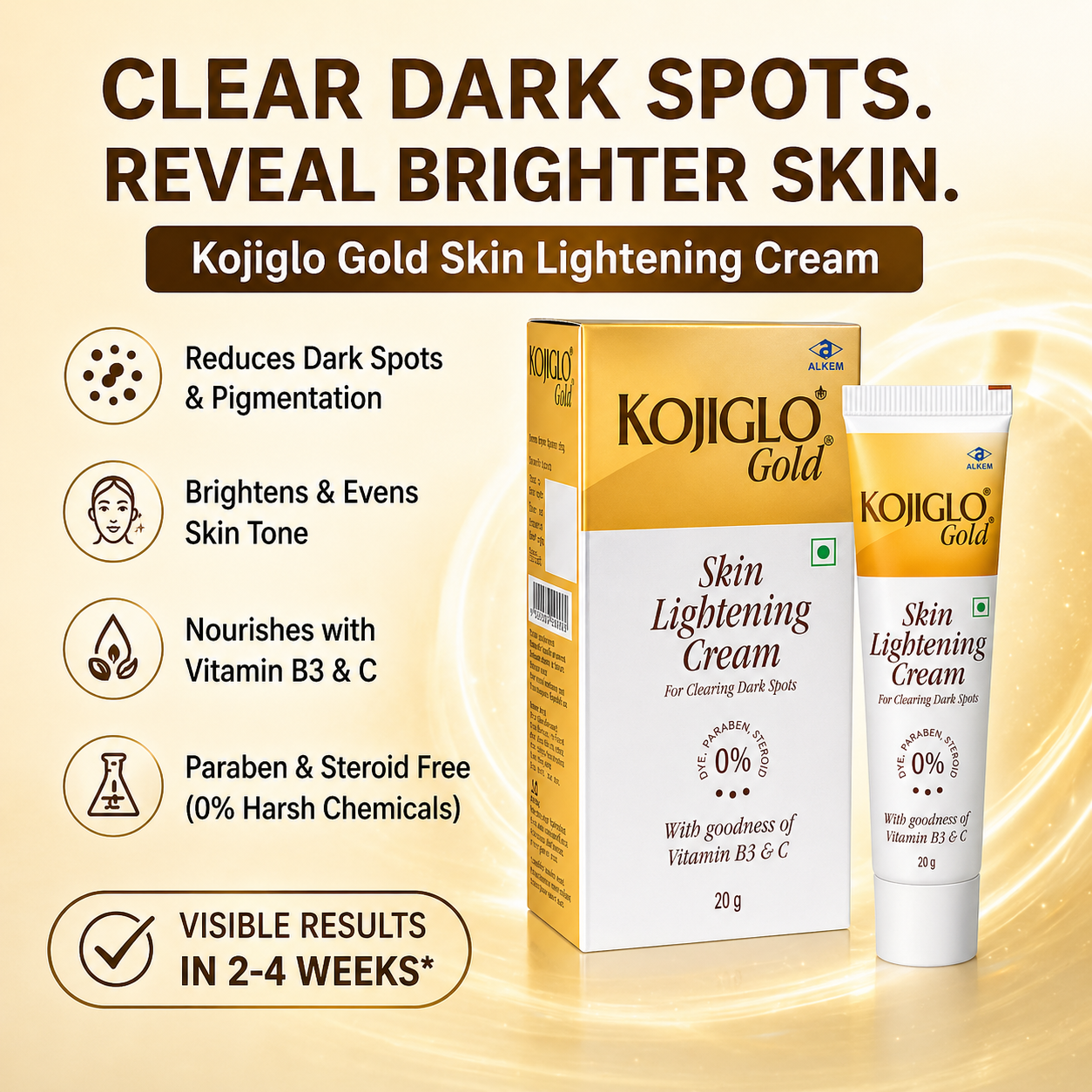 Alkem Kojiglo Gold Cream 20g