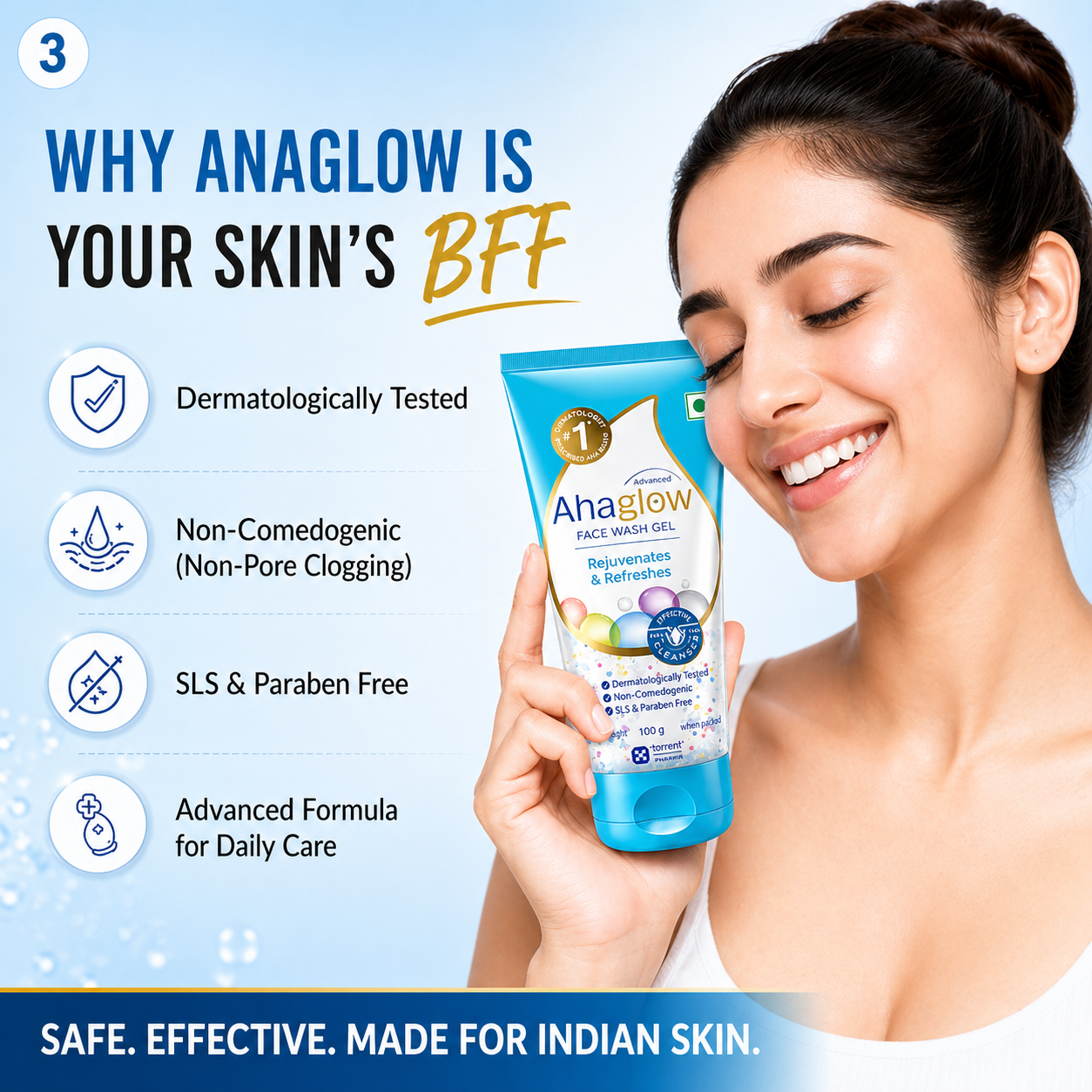 Ahaglow Advanced Skin Rejuvenating Face Wash Gel 100g