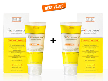 New Photostable Sunscreen Emulgel SPF 55+/PA++++