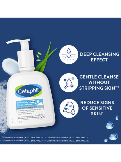 Cetaphil Hydrating Foaming Cream Cleanser 236ml