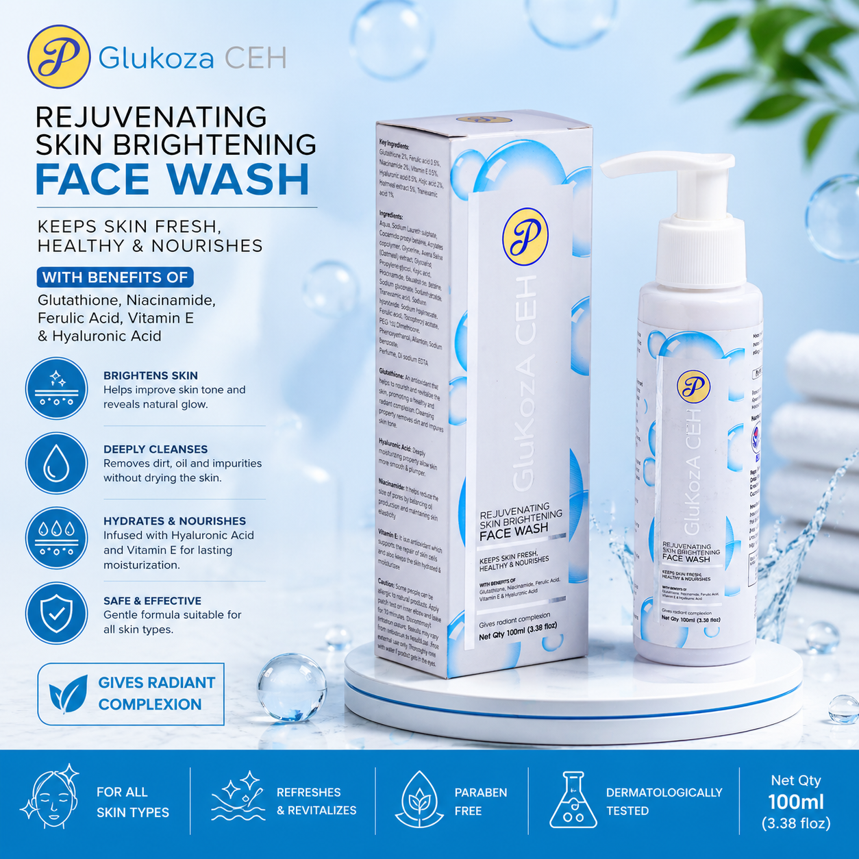 GluKoza Ceh Skin Brightening Face Wash 100ml