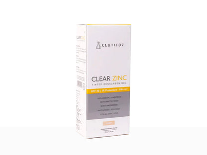 Ceuticoz Clear Zinc Tinted Sunscreen Gel SPF 50 50g