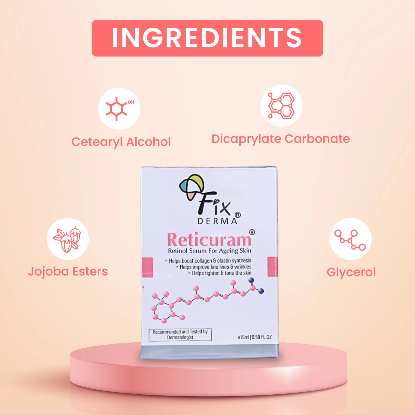 Fixderma Reticuram Serum for Ageing Skin 15ml