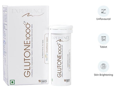 Glutone 1000 unflavoured Tablets for skin brightening