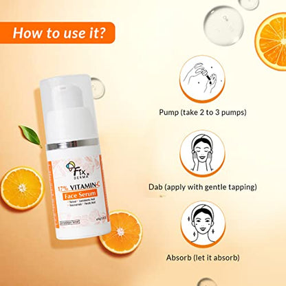 Step to use 17% vitamin C serum