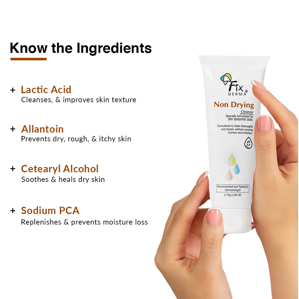 Fixderma non drying cleanser 75g