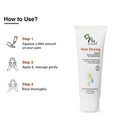 Fixderma non drying cleanser 75g